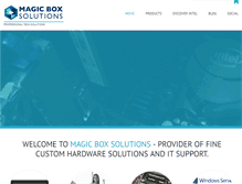 Tablet Screenshot of magicboxsolutions.com